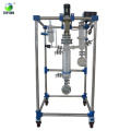 Single Layer Glass Reactor 1l 2l 3l 5l Miniature Laboratory Reactor